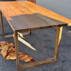 new handcrafted solid white oak dining table rectangular kitchen table L68”*W34”*H33”(address in description 