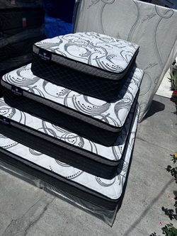 King size mattress pillow top new bedframe sold separately