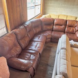 U Curved Electric Leather Recliner Sectional Couch “WE DELIVER”
