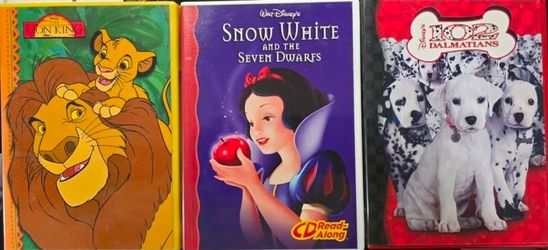 Vintage Disney Read-Along CD Book & Cassette Tapes Lot of 3