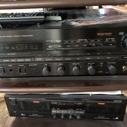 Vintage Denon Stereo System with Camber Speakers 