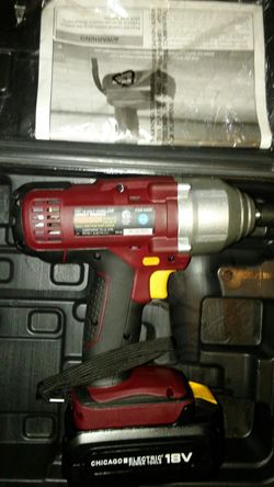 Chicago electric 1/2" 18 volt cordless impact wrench new in case