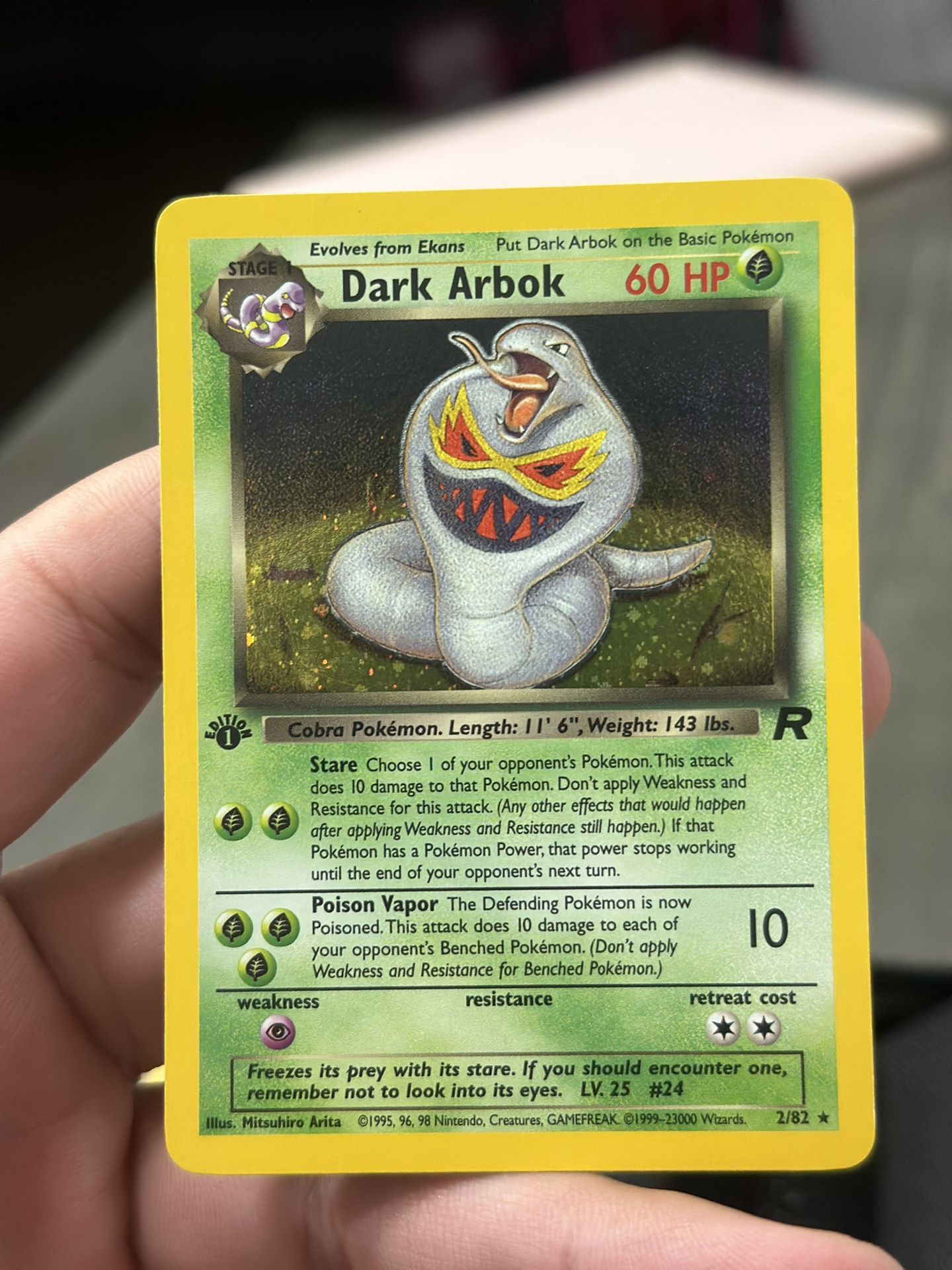Dark Arbok 1st Edition Holo