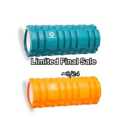 Primasole Textured Foam Roller (Coral red& Django green)