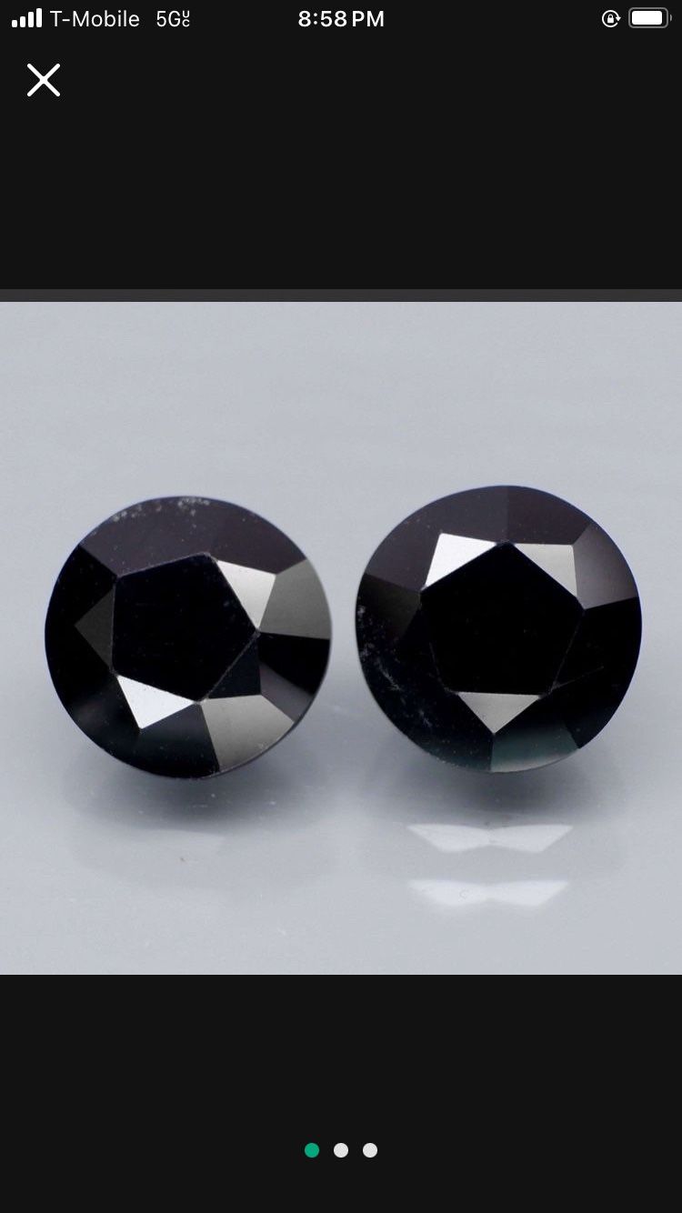 Pair Of Matched Black Tektite! Healing Spiritual Gems