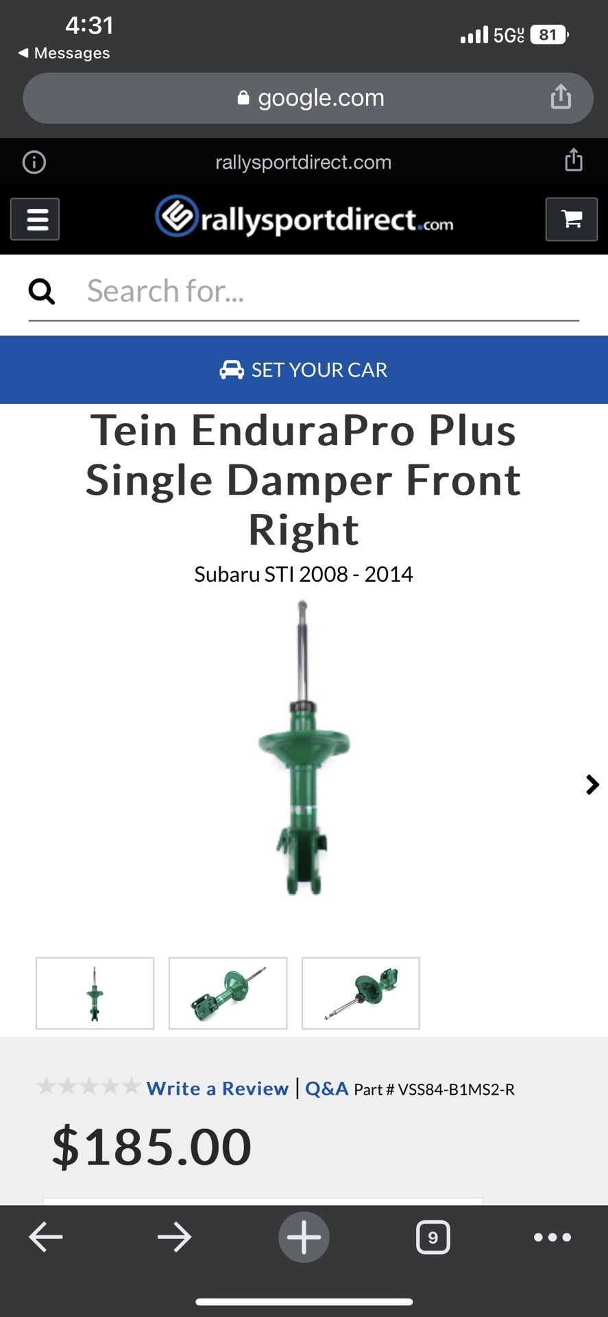 2008-14 Subaru WRX STI Tein EnduraPro Plus Single Damper