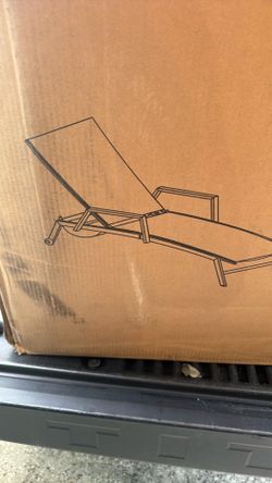 Chaise lounge Grey fabric Grey frame.