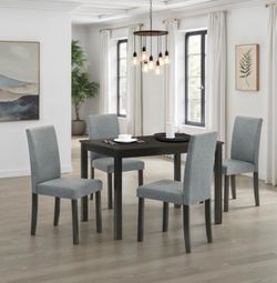 5-Piece Dining Table Set with 4 Chairs