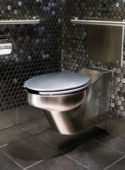 2 Grey On-Floor Wall Waste Top Supply Toilets