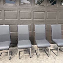 Modern Gray Dining Chairs (Set of 4)