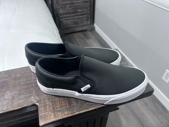 Vans Classic Slip-On Perforated Leather Sneakers