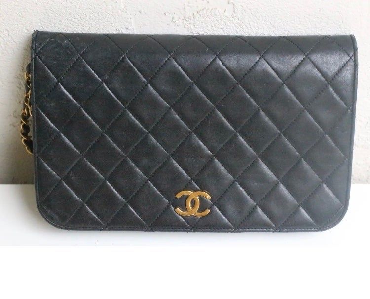 Chanel Shoulder Bag Black Leather