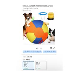 Brand new 18" Herding Ball for Dogs for Australian Shepherd Border Collies