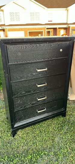 Black 5 Drawers Dresser 