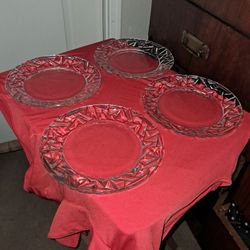 Tiffany & Co.  Rock Pattern Crystal Plates  .Vintage
