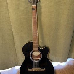 Black Fender Acoustic Guitar