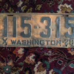 Vintage 1928 Washington plate