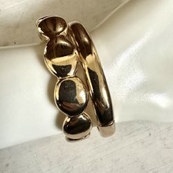 Chico’s  Gold Tone Bangle Set Of 2