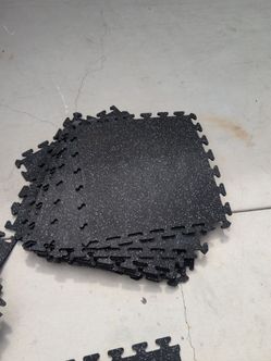 $15 each piece Interlocking flecked rubber gym floor tiles (puzzle) ×12