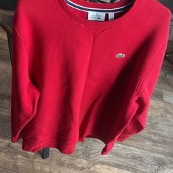 Lacost Crewneck Sweater 3xl Fits Like 2xl