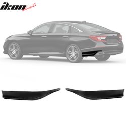 Fits 2018-2022 Honda Accord IKON V2 Style 2PCS Rear Bumper Lip Aprons Unpainted PP