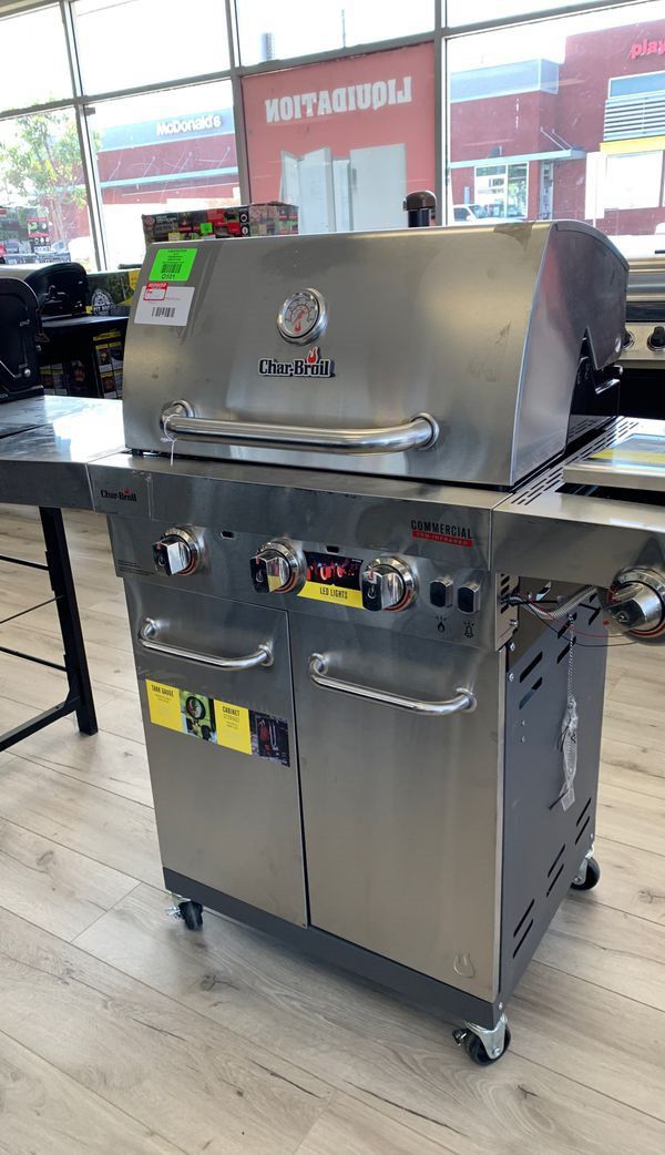 Brand New Char-Broil 3 Burner Stainless Steel Grill 45