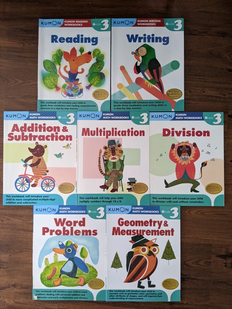 Kumon Grade 3 Workbooks