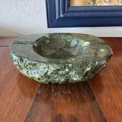 Vintage Mid Century Italian Green Alabaster Ashtray