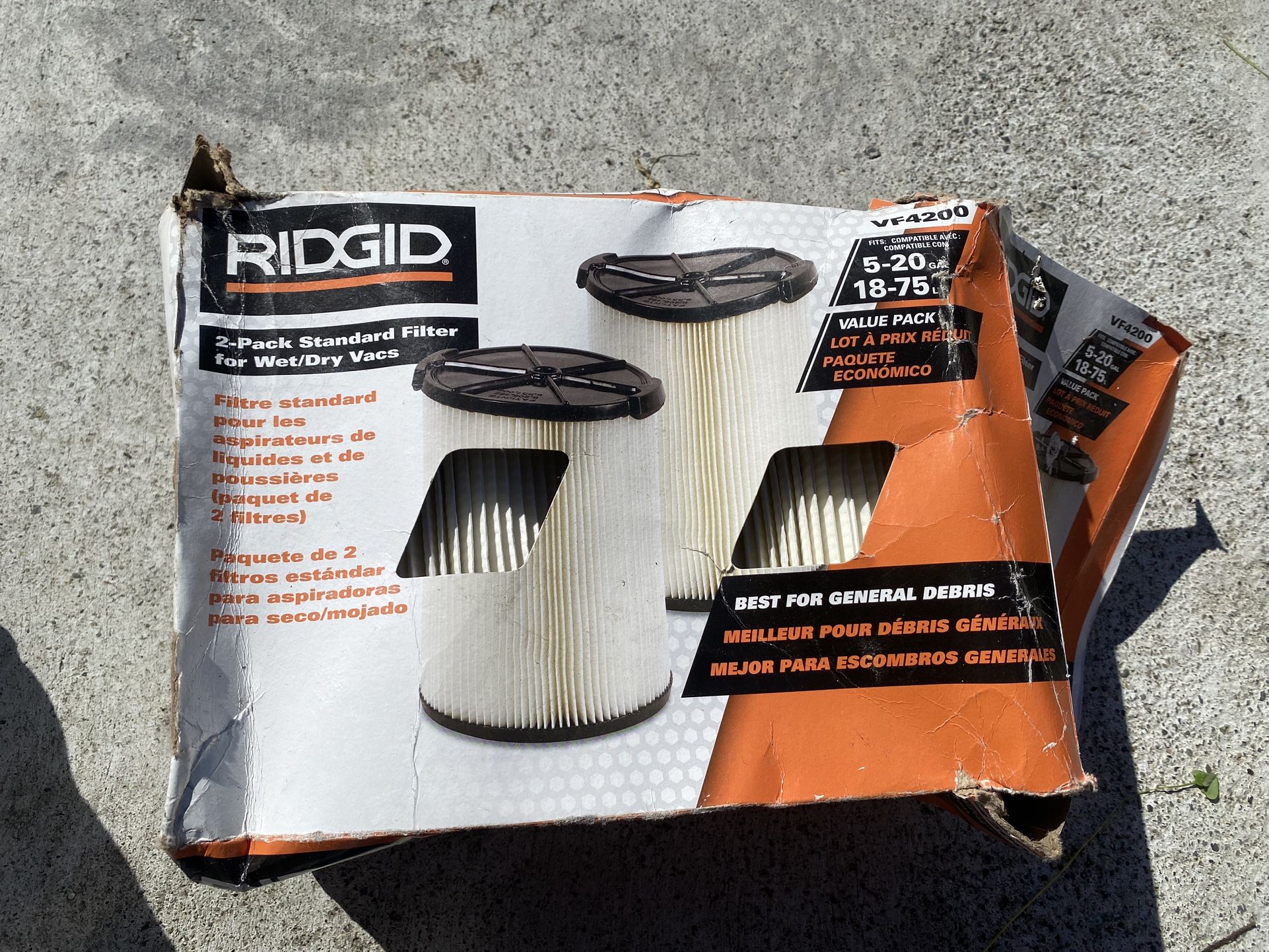 RIDGID 2-Pack Standard Filter