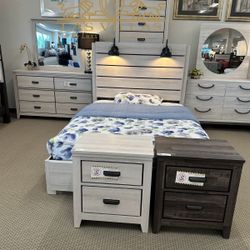 Brand New Bedroom Set , Bed Frame , Dresser, Mirror ,Nightstand 