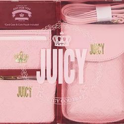 Juicy Couture 3 Piece Cellie Crossbody and 2 Wallets Gift