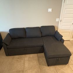 Gray Sleeper Sofa/pullout Couch