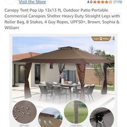13 X 13 Pop Up Canopy/ Gazebo
