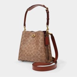 GORGEOUS ✨️🎄BRAND NEW WITH TAGS ~COACH $200 obo, 
WILLOW BUCKET HOBO BAG/PURSE - Coach - Tan Rust - Canva~AMAZING🎄 CHRISTMAS GIFT!🎄
