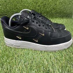 Women’s Nike Air Force 1 '07 LX 'Sisterhood - Black Metallic Gold' Size 9.5 Shoes