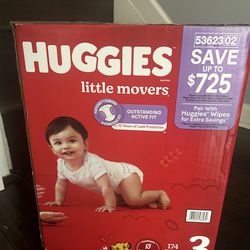 Huggies Little Movers Diaper, Size 3 - (174 Count)