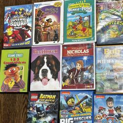 Kids DVDs Movies and Shows - $2 Each