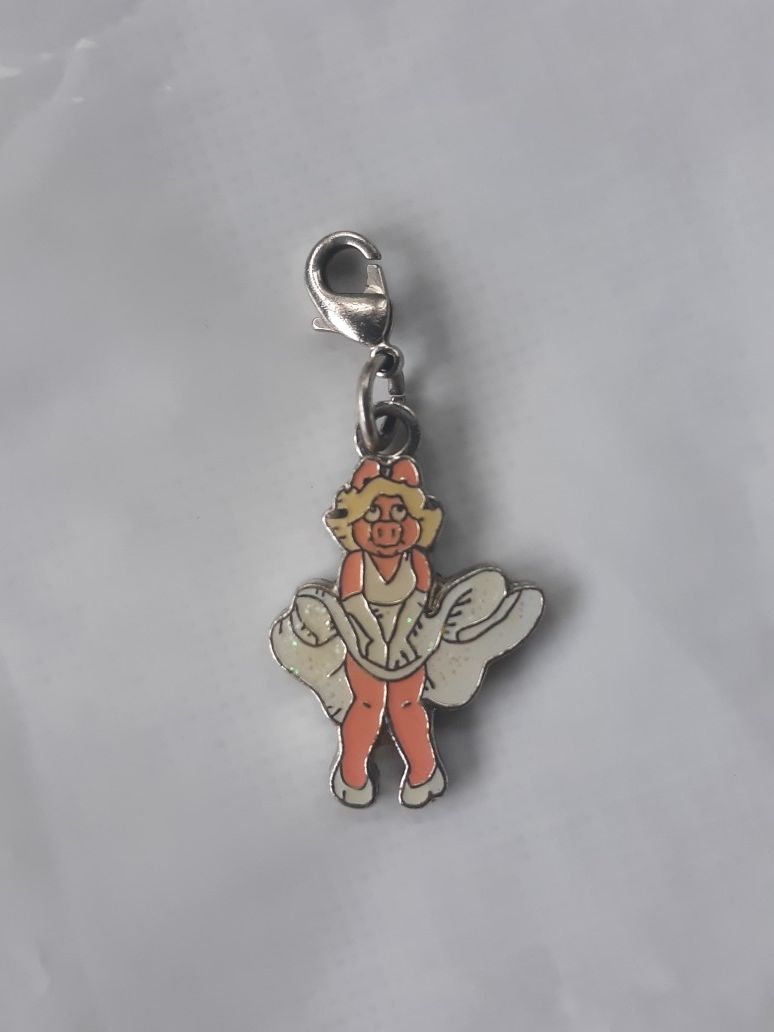 Vintage bracelet charm Miss Piggy as Marilyn Monroe in Seven Year Itch