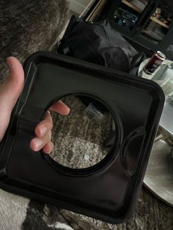 Black Square Drip Tray with Round Opening