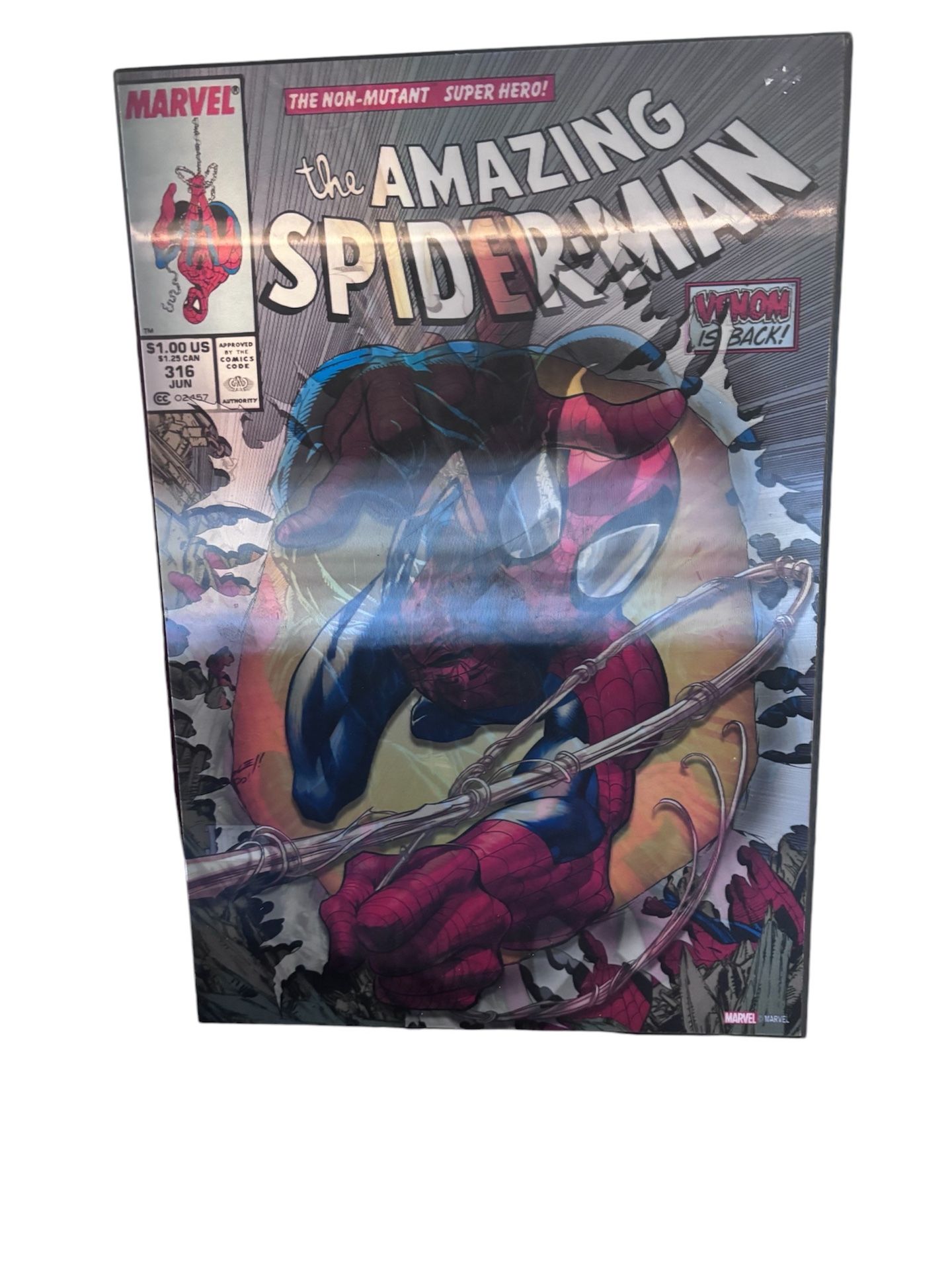 3-D Spider-Man Wood Picture
