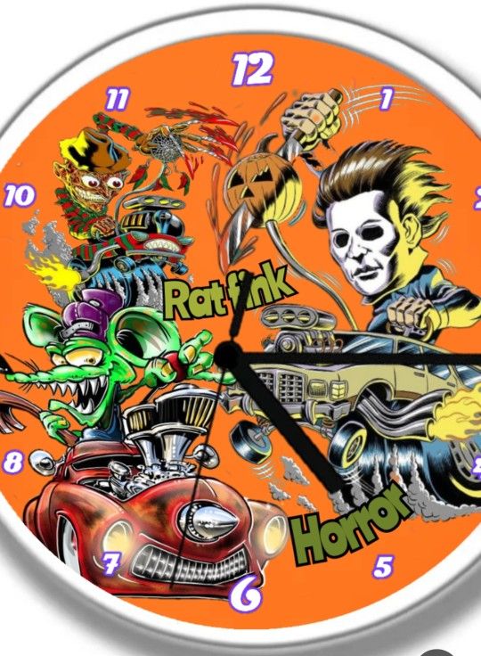 Rat Fink Horror Race Led Clock
