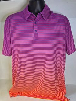 Birdie Bound Sunset Golf Polo Mens Medium