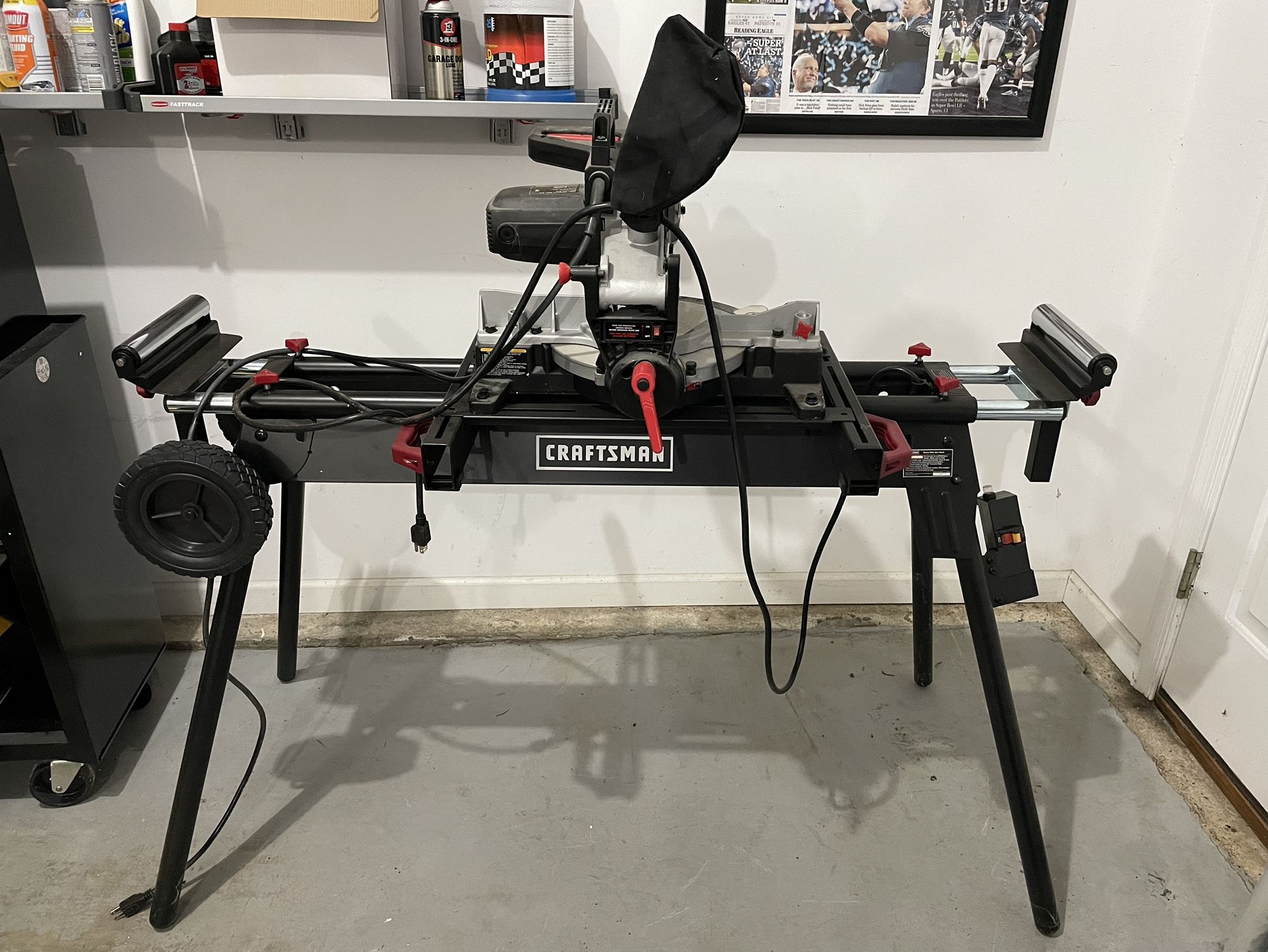 Craftsman Steel Adjustable Rolling Miter Saw Stand