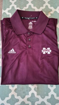 Adidas Mississippi State Bulldogs Polo Shirt sz L