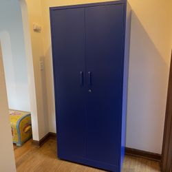 Blue Metal Storage Locker