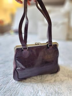 Purple Structured Handbag