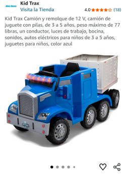 Kid Trax 12V Ride-On Semi Truck with Trailer