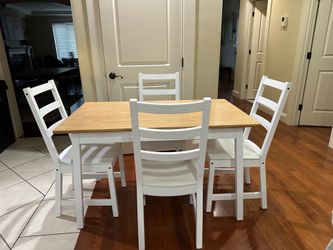 Solid Wood Dining Table and 4 Chairs - Delivery Available