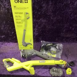 🧰🛠RYOBI ONE+ 18V 10” Cordless String Trimmer/Edger w/2.0Ah Battery&Charger-NEW!-$55!🧰🛠
