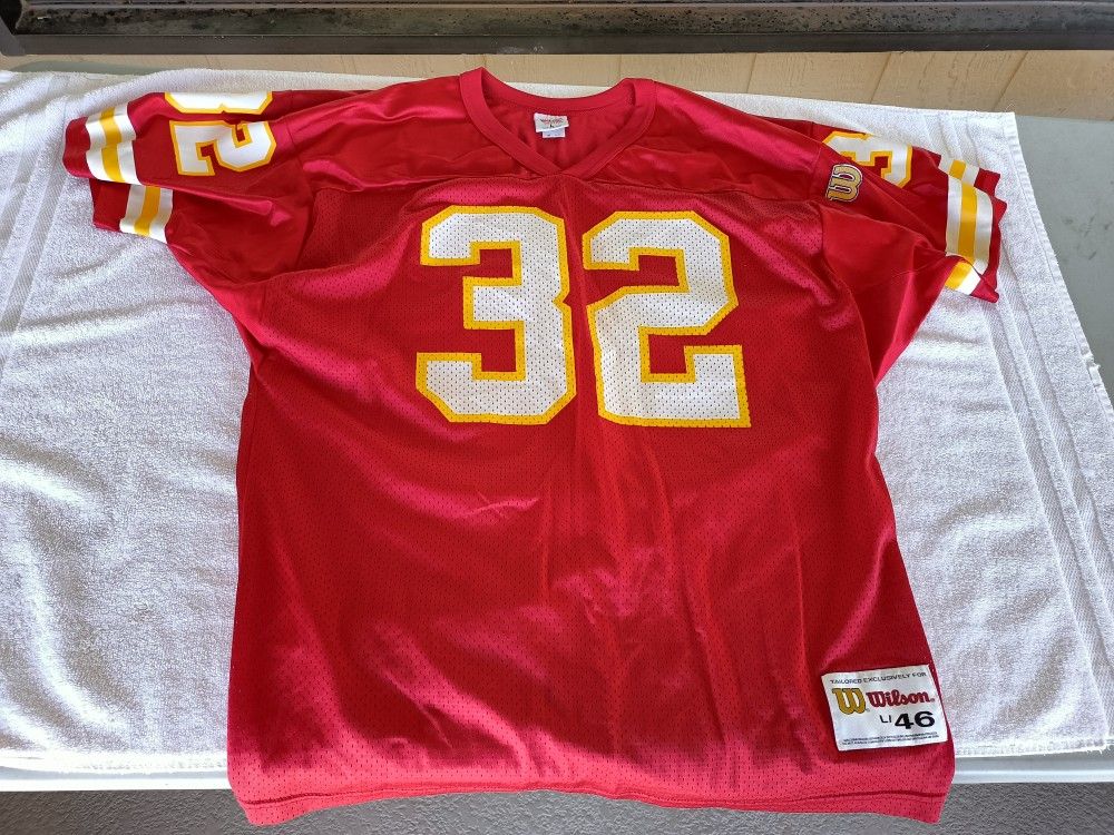 KC Chiefs Adult #32 Marcus Allen Red/White/Gold L/46 Wilson Jersey